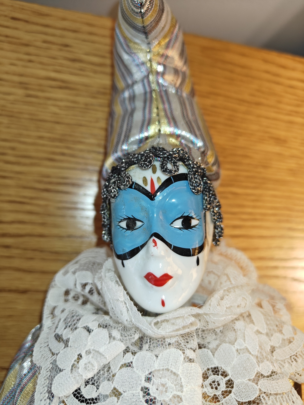 Vintage Porcelain Heritage Harlequin Jester Doll